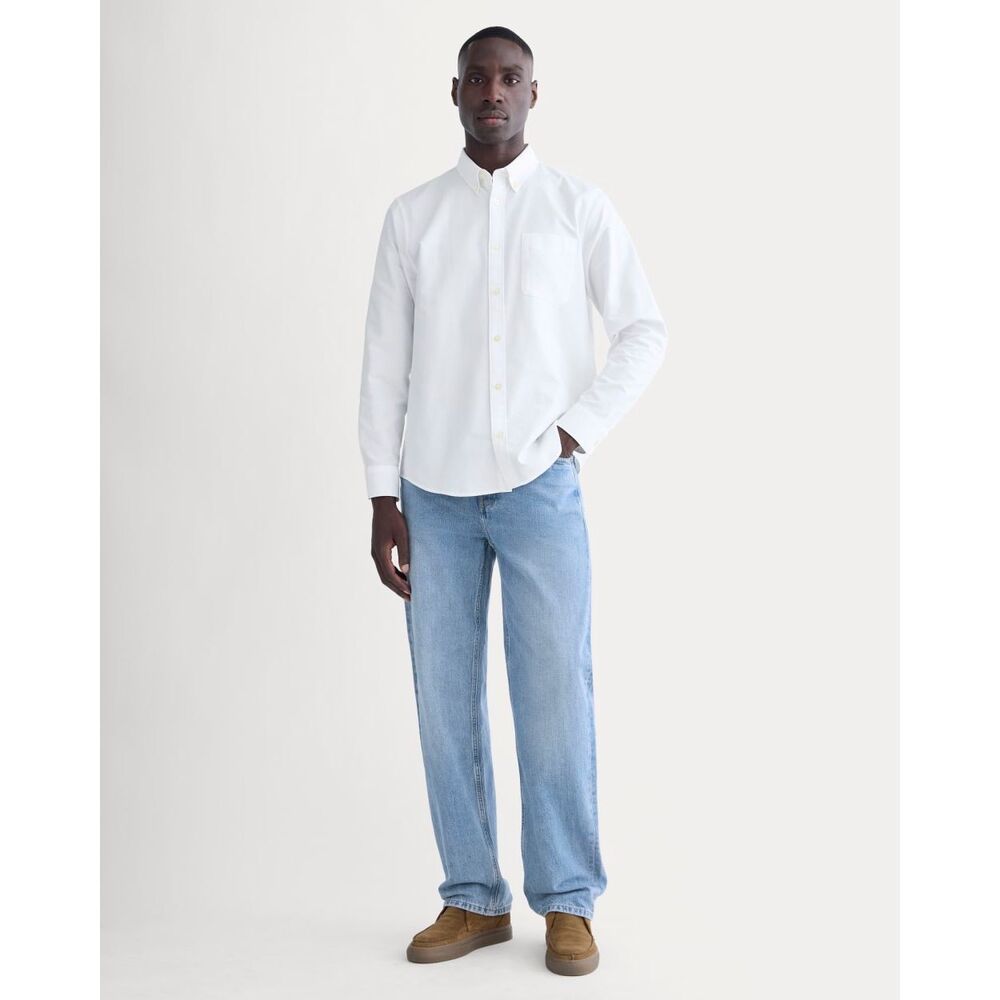 Everlane White Slim Oxford Shirt Cotton Button Down Mens XL NWT Classic - Picture 3 of 13